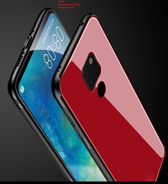 

Tempered gla ilicone edge phone oft frame ca e for huawei p30 pro p mart 2019 nova 4