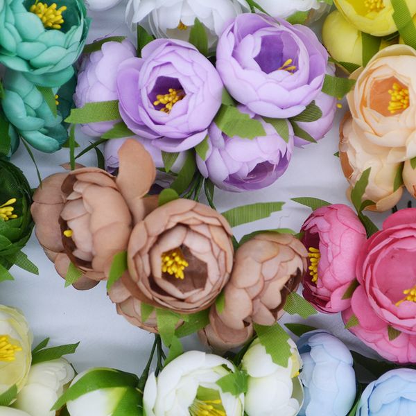 2019 Decorations Artificial Dried Flowers 5cm DIY Silk Rose Bud Artificial Flowers Decorative Scrapbooking Craft Car Decoration Spring We From