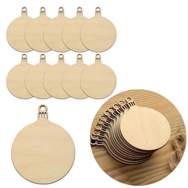

50pcs/lot) 50mmx 65mm blank unfinished christmas ornaments ball tags rustic wooden tags