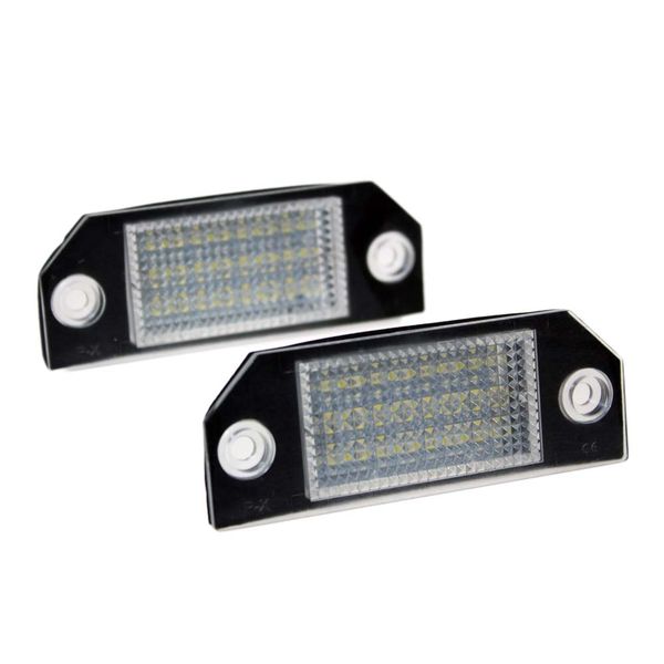 

2pcs error 24 white led license number plate light rear lamps car bulbs lights fit for ford focus mk2 ford c-max mk1