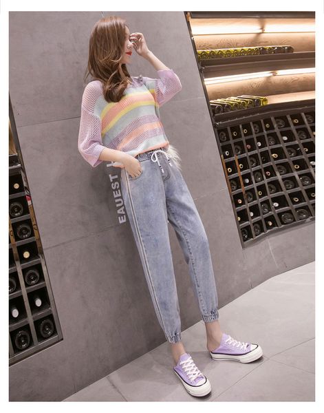 

лаванда прямых джинсы женщины сыпучей редька мода, Blue