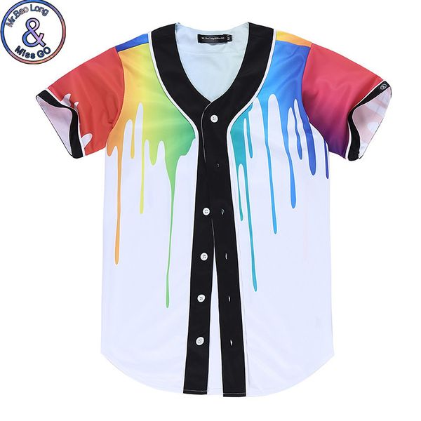 

мужская дизайнерская мужская и женская пары бейсбольная рубашка с коротким рукавом футболка 3d цифровая печать краска арт-рубашка класс обсл, White;black