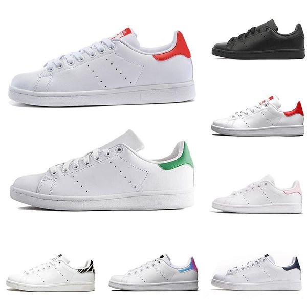 

With Box 2019 Luxury Mens Womens Designer Stan Outdoor Fashion Smith White Black Leather Casual Shoes Classic Ladies Flats Trainers Sneakers