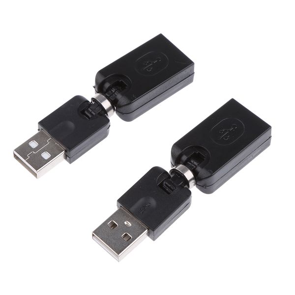 

2pack 360º swivel adjustable angle usb male to female adapter convertor