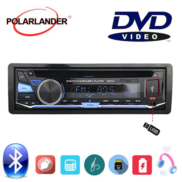 

car radio stereo with remote control bt bluetooth removable panel 1 din audio music fm aux in usb sd card cd dvd mp3 player