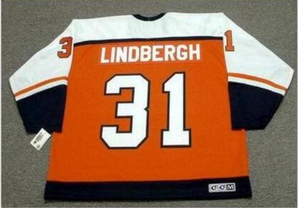 

custom men youth women vintage #31 pelle lindbergh philadelphia flyers 1985 ccm hockey jersey size s-5xl or custom any name or number, Black