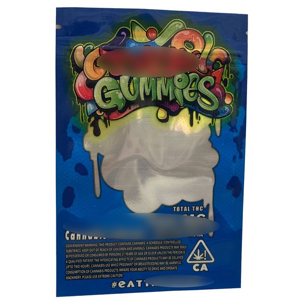 

dank gummie design mylar bags 4 flavours cookies candy bag pre-roll dry flowers gummies infused zipper up packing dhl ing