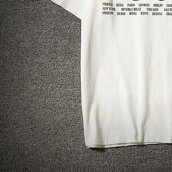 

оптовая роскошные рубашки с коротким рукавом дизайн футболки лето марка tshirt мода мужские streetwear 19122111y, White