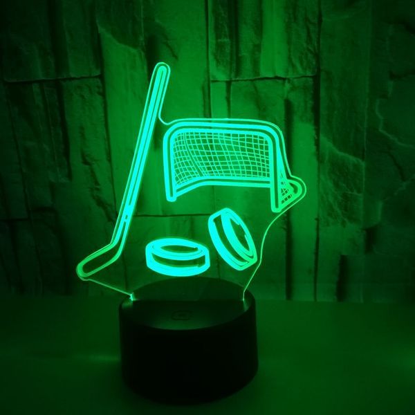 

new pattern ice hockey good 3d lamp colorful touch switch remote control 3d lamp 3d small night-light gift atmosphere small desk lamp