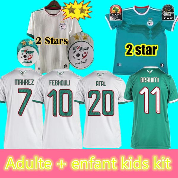 

top Men+Kids 2019 Africa Cup 2 Star algeria soccer jerseys AFCON MAHREZ BRAHIMI BOUNEDJAH 2019 2020 algerie JERSEY football Kids shirts