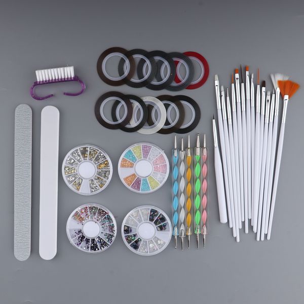 

набор из 10 видов 37pcs маникюрный набор nail art liner brush pen расставить