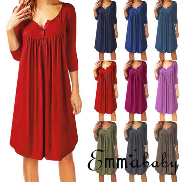 

dress 2018 new womens summer boho dress evening party sundress plus size, Black;gray