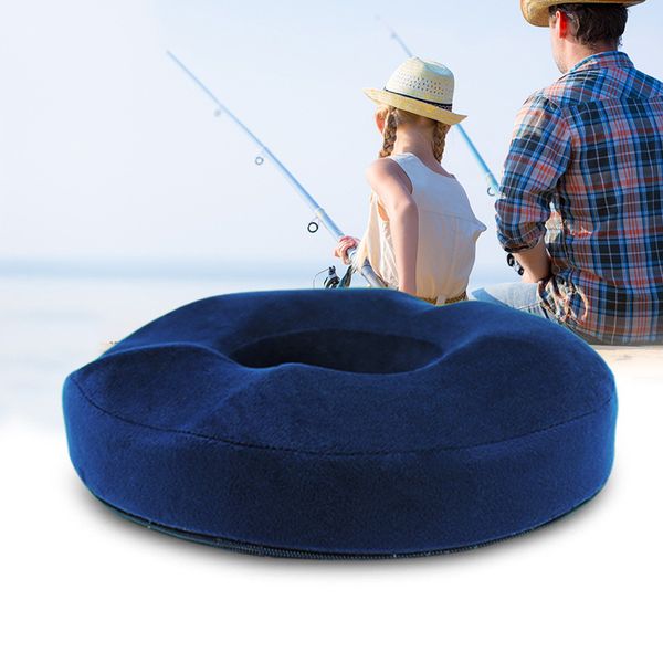 

coccyx short plush fabric memory cotton with hollowing design cushion protection tail anti-decubitus fishing cushion portable