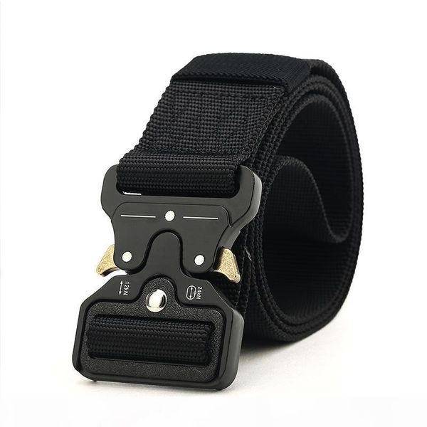

hiphop street wear belt rollercoaster metal button canvas for women men safety belts fashion rollercoaster high quality, Black;brown