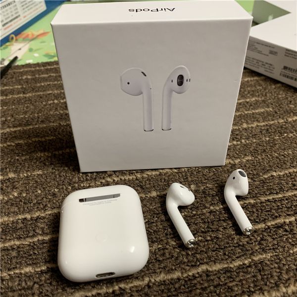 

1pc new 2019 bluetooth double ear earphone head et a upercopy airpod 1 1 work touch voice control original quality a for io android