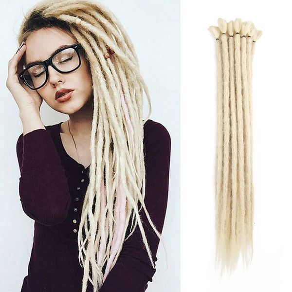 

jamaica african dreadlocs 20inch high temperature hair extension dreadlocks 5 strands/pack pure color crochet braids twist synthetic hair, Black
