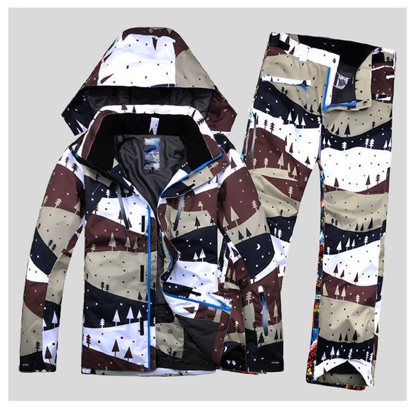 

winter impression men ski suit windproof waterproof snowboard skiing jacket+pants 2017 new men's ski wear waterproof breathable