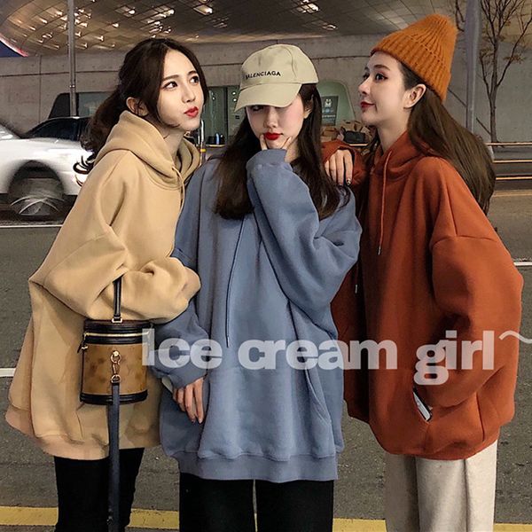 

friends hoodie women 2018 autumn winter clothes harajuku oversized hoody ladies long sleeve lovers sweatshirt hoodies, Black