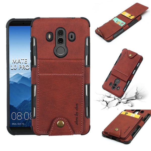For Huawei Mate 10 Lite Pro Y3 Case Cover Buckle Fabric Wallet Phone Bag Case For Huawei P20 Pro Lite Nova 2i Honor 9i Maimang 6 Glitter Cell Phone Cases Cell Phone
