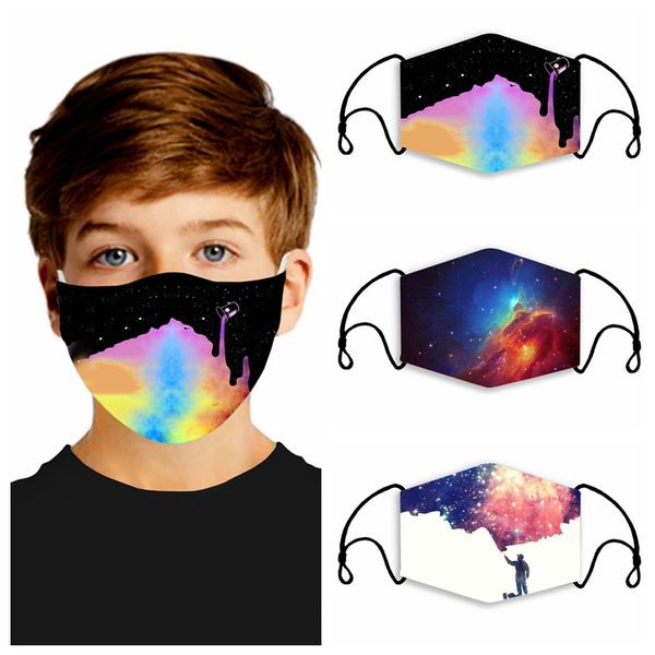 

children's cartoon printing with breathing valve cotton ear rope adjustable mask to send 2 pieces of pm2.5 smog filter09