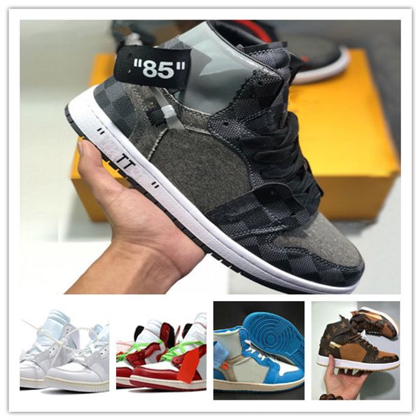 

(с коробками) 2018 Новое поступление 1 1s мужские баскетбольные кроссовки NRG UNC белые чикагские кроссовки спортивные кроссовки size7-11