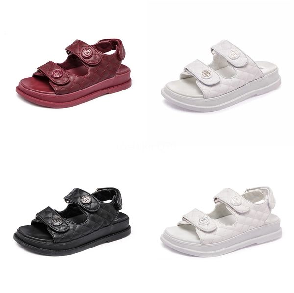 

fairy2020 crystal s009 year jelly lovely strawberry toe sandals leisure flat bottom plastic cement shoe r02#562, Black
