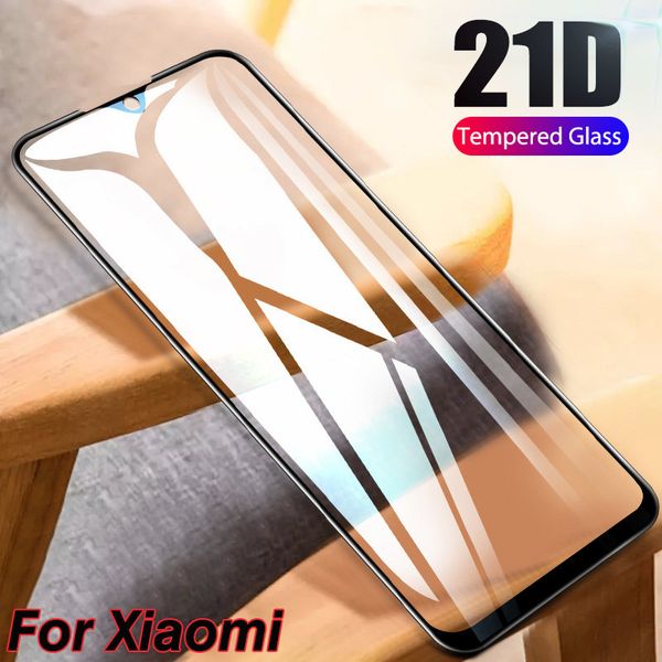 

10 pcs 21d 11h full cover glass screen protector for xiaomi redmi note 9s 9 pro max redmi note 8 7 6 5 5a tempered glass film