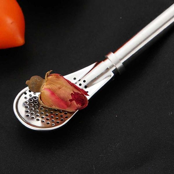 

творческий нержавеющей стали питьевой соломы удлинение инструмент ложка моющиеся ситечко practicl соломы m1m5