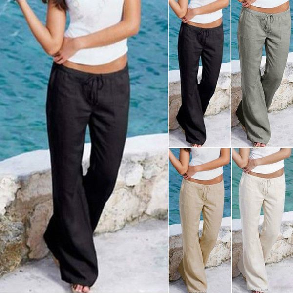 

2018 новый плюс размер мода женская офисная повседневная свободные стрейч высокая талия широкие длинные брюки палаццо брюки s-5xl, Black;white