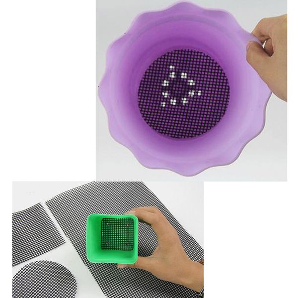 

20pcs flowerpot bottom net plant pot mesh sheet bonsai tools plastic drainage net