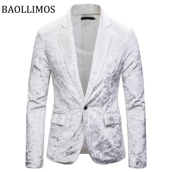 

2019 new men velour flannel blazer jacket fashion slim fit men's single button velvet casual party wedding suit jacket, Black;brown