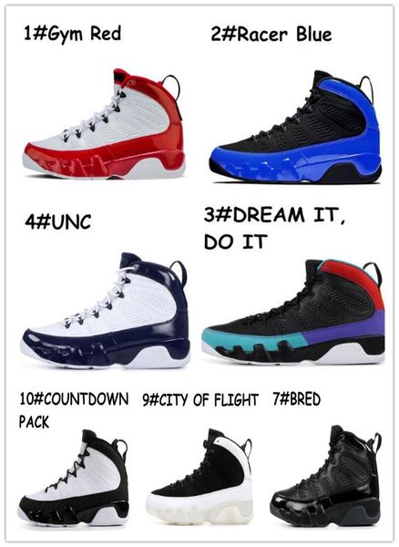 

9 gym red with box 2019 bred 11 basketball shoes concord with 45 9s dream it do it unc space jams sports sneakers ment