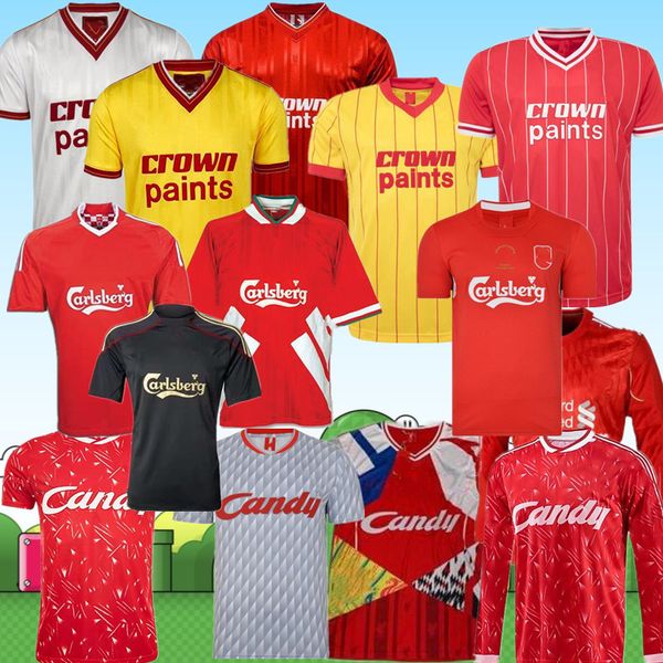 

2011 rush gerrard 1985 retro soccer jersey 2005 crouch morientes 11 12 85 86 04 05 89 91 football shirt torres alonso fans, Black