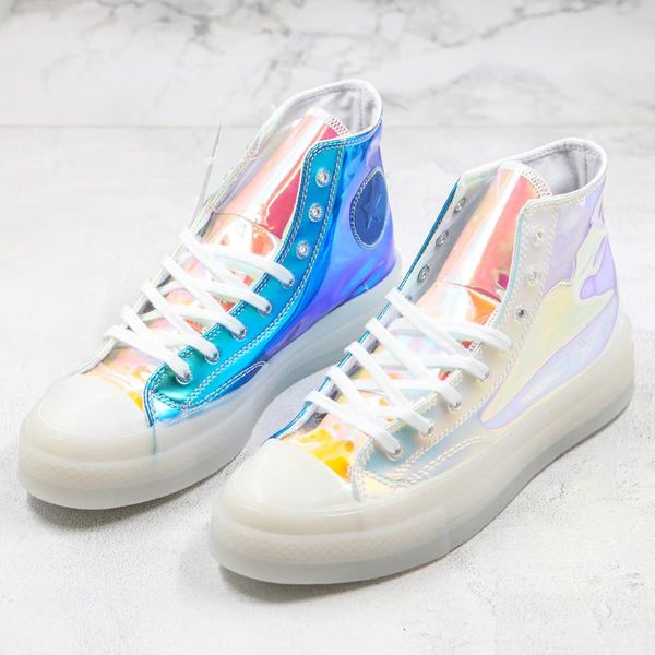 

новый all star 1970s обувь laser красочных желе обувь chuck 70 прозрачного обесцвечивание мужчины женщины hight top дизайнер повседневная об, Black