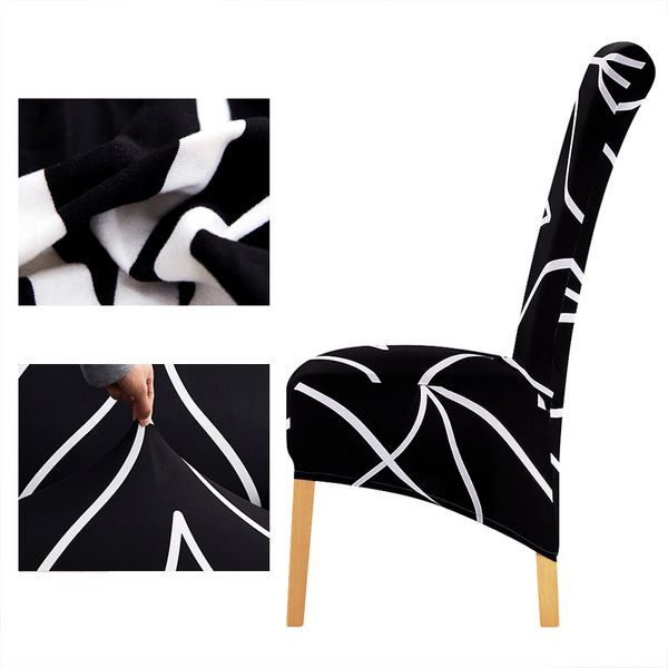 Xl Size Black Line High Back King Back Chair Cover Wing Chair