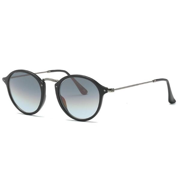 

2019 new arrival round sunglasses coating retro men women brand designer sunglasses vintage glass lens with logo and box, White;black