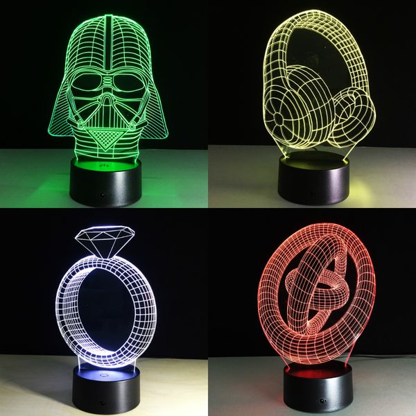 

7 colors creative 3d lava light fixtures led table lamp colorful bedside night light usb lampe kids gifts sleep lighting