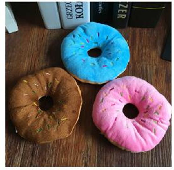 Трехцветный дополнительный пончик-балт пончик милый питомец плюш плюшевые игрушки для собак Pet Guise 30 шт./Лот L244