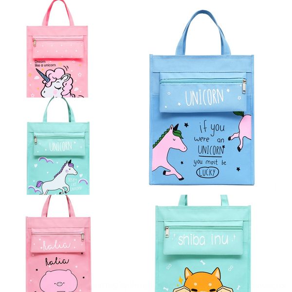 

tutorial student waterproof oxford cloth oxford cloth handbag a4 art bag children tutorial class handbag