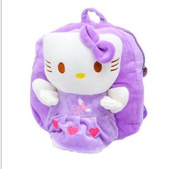 

prettygift cute hello kitty plush backpacks cartoon animal backpack kids adjustable schoolbag kindergarten shoulder bags baby school bags