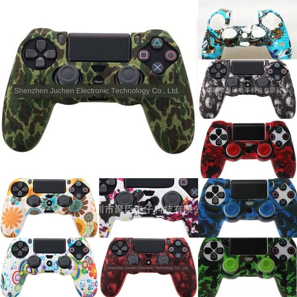 

hspei геймпад китайских драконов caps новый чехол + 2 джойстика силиконовый чехол для контроллера ps4
