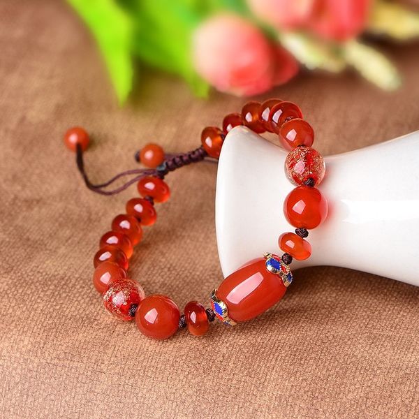

luxury charm bracelet for women red women fashion bracelets 2019 semi-precious stone bracelet femme friendship party jewelry, Black