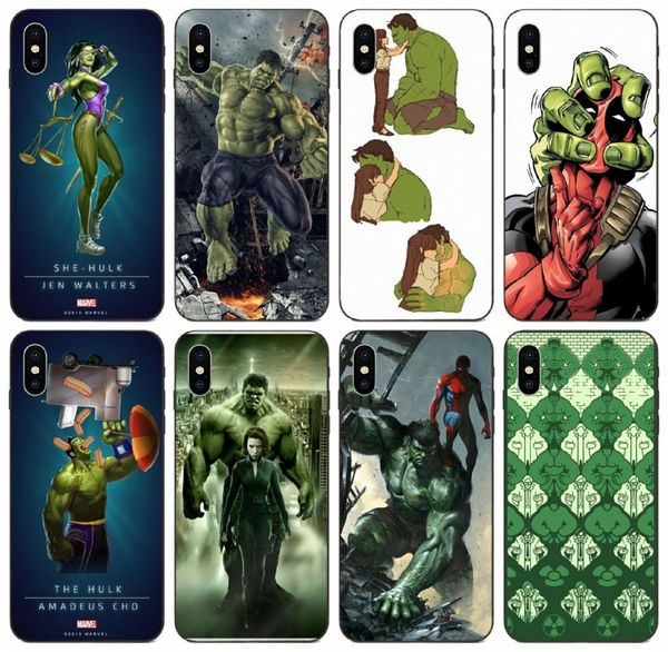 

tongtrade] the avengers superhero hulk iron man case for iphone 8s 7s 6s 5 plus x xs 11 pro max samsung core 8262 honor 8s lg nexus 5x case