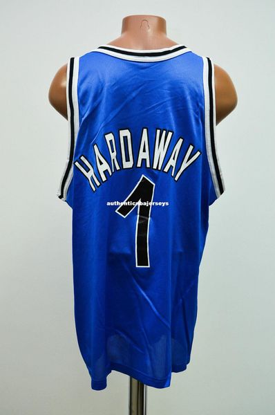 

sewn basketball shirt jersey #1 champion hardaway mens vest size xs-6xl stitched basketball jerseys ncaa, Black;blue