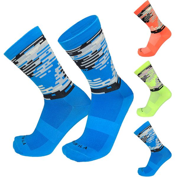 

3 color new professional cycling socks comfortable breathable sports running socks bicycle accessories sk-8, Black