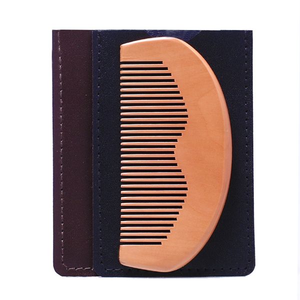 

2020 promotion gift natural wooden comb beard comb pocket comb 11*5.2*1.2cm, Silver