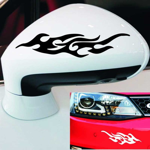 

reflective car motorcycle flame stickers rearview mirror decals