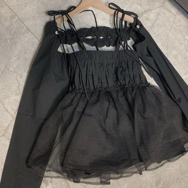 

women shirt girl's patchwork shirts small bow tie women, White