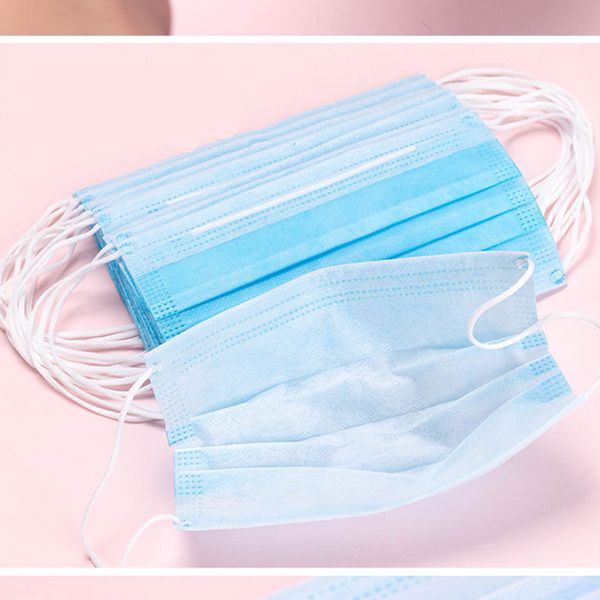 

50шт dhl одноразовые маски для лица 3 слоя earloops маски для салона домашнего использования удобная маска анти pm2. 5 взрослых дышащая маск