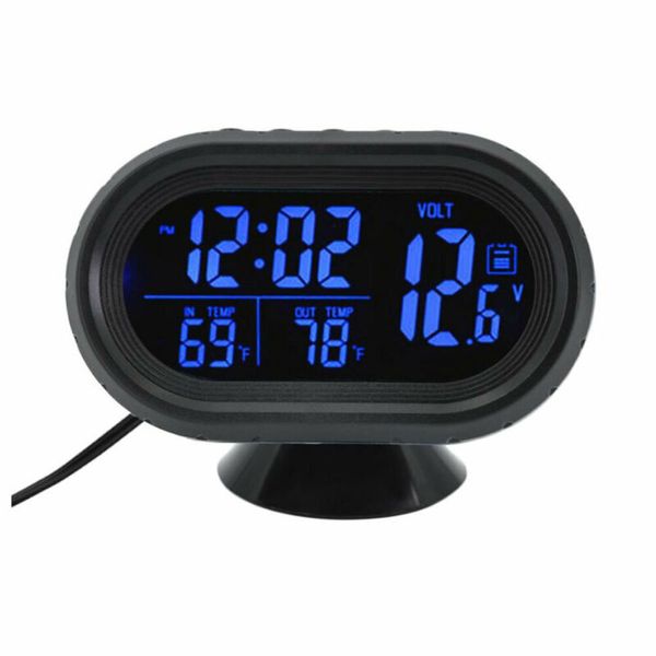 

2020 New Home Decor Modern Style 12/24V Car LCD Digital Thermometer Voltage Monitor Alarm Clock Cigarette Lighter